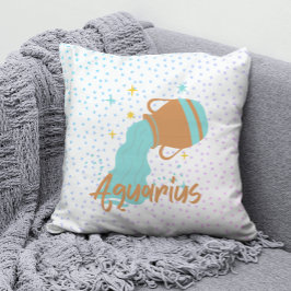 Modern Aquarius Water Bearer Zodiac Kussen