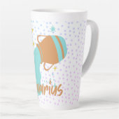Modern Aquarius Water Bearer Zodiac Latte Mok (Rechterhoek)