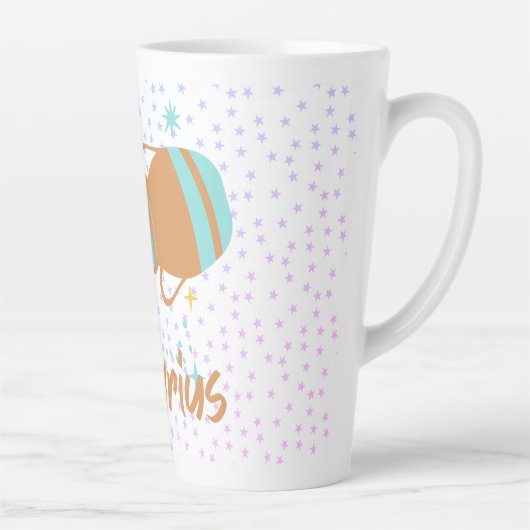 Modern Aquarius Water Bearer Zodiac Latte Mok (Rechts)