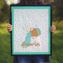 Modern Aquarius Water Bearer Zodiac