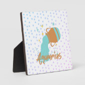 Modern Aquarius Water Bearer Zodiac Tabletop Fotoplaat (Voorkant)