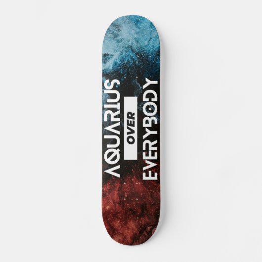 Modern Aquarius Zodiac Persoonlijk Skateboard (Voorkant)