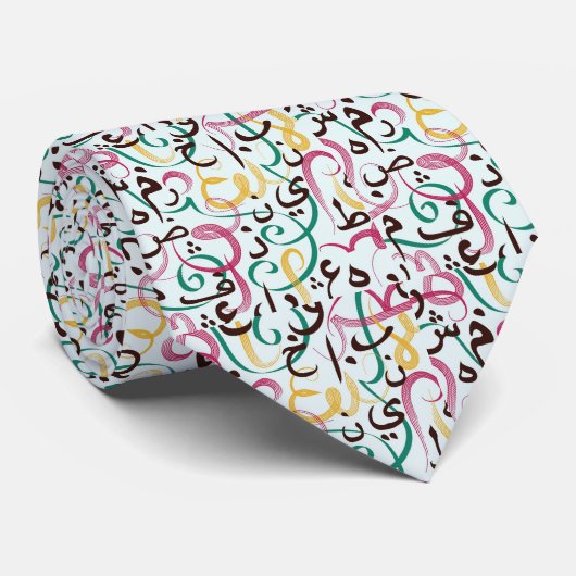 Modern Arabisch alfabet stropdas (Opgerold)