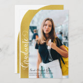 Modern Arc Photo Script-Afstuderen Kaart (Voorkant / Achterkant)