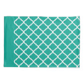Modern Arcadia Blauwgroen Moraccan Quatrefoil Patr Kussensloop (Achterkant)