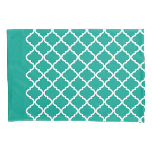 Modern Arcadia Blauwgroen Moraccan Quatrefoil Patr Kussensloop