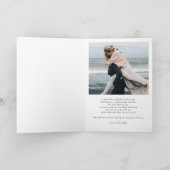 Modern Arch 2 foto's Handgeschreven bruiloft Bedankkaart (Binnen)