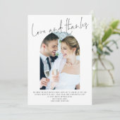 Modern Arch 2 Foto's Huwelijksliefde en Bedankt Kaart (Staand voorkant)