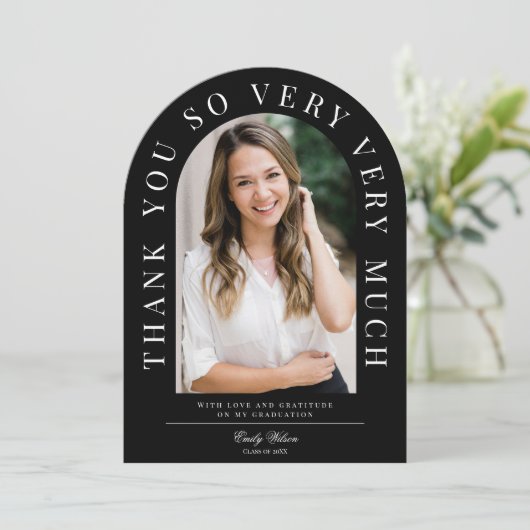 Modern Arch Afstuderen dank u kaart (Staand voorkant)