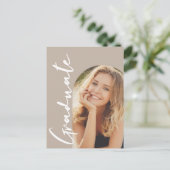 Modern Arch Afstuderen Foto Earth Toon op maat Aankondigingskaart (Staand voorkant)