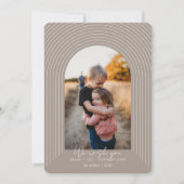 Modern Arch Beige Kerstmis - Verticaal Afbeelding Feestdagenkaart (Voorkant)