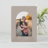 Modern Arch Beige Kerstmis - Verticaal Afbeelding Feestdagenkaart (Staand voorkant)