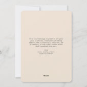 Modern Arch Beige Kerstmis - Verticaal Afbeelding Feestdagenkaart (Achterkant)