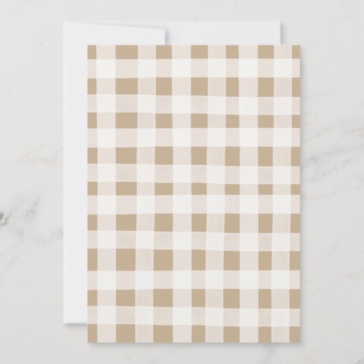 Modern Arch Boho Floral Pumpkin Baby shower  Kaart (Achterkant)