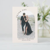 Modern Arch Boho Wedding Bedankt (Staand voorkant)