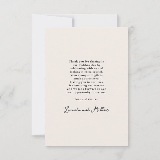 Modern Arch Boho Wedding Bedankt (Achterkant)