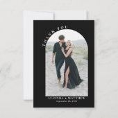 Modern Arch Boho Wedding Bedankt (Voorkant)