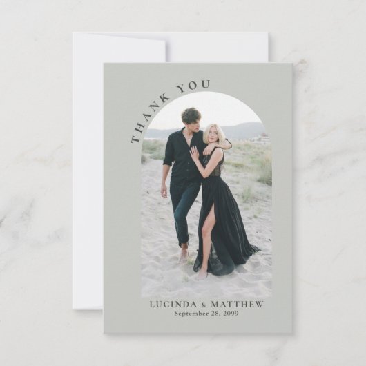 Modern Arch Boho Wedding Bedankt (Voorkant)