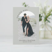 Modern Arch Boho Wedding Bedankt (Staand voorkant)