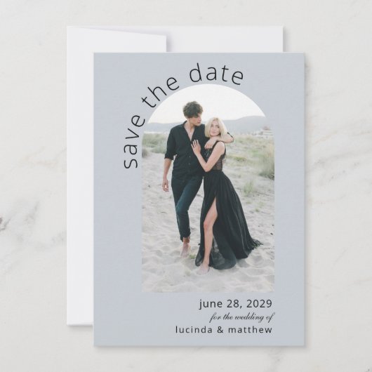 Modern Arch Boho Wedding Save the Date (Voorkant)