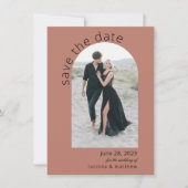 Modern Arch Boho Wedding Save the Date (Voorkant)
