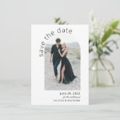 Modern Arch Boho Wedding Save the Date (Staand voorkant)