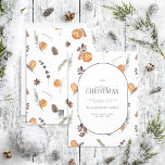 Modern Arch Boho Winter Citrus Merry Kersthol Feestdagenkaart<br><div class="desc">Hoe kunnen we vakantievrolijken beter verspreiden dan met onze moderne Arch Boho Winter Citrus Merry kerstvakanay Kaart? Deze mooie kaart bevat een modern boho-patroon van citrusvruchten, pijnboompens, steranijs en plantaardig kaneel, achter het pil-vormig inset met je vakantiegroeten. Het woord "Merry"wordt elegant geschreven in een manuscriptdoopvont, makend dit de perfecte kaart...</div>