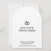 Modern Arch Botanisch Sinaasappel Huwelijksuitnodi Kaart (Achterkant)