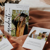 Modern Arch Casual Foto Afstuderen Aankondiging