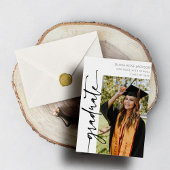 Modern Arch Casual Foto Afstuderen Aankondiging