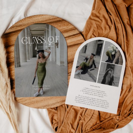 Modern Arch | Class Of Graduation Announcement Kaart