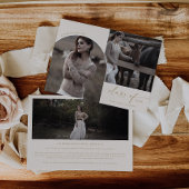 Modern Arch Cream Class of 2024 3 Foto Afstuderen Aankondiging