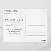 Modern Arch Deco Wedding Save the Date Folie Uitnodiging Briefkaart (Achterkant)