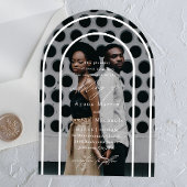 Modern Arch Elegante Fotobruiloft Acryl Uitnodigingen