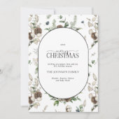Modern Arch Farmhouse Greenery Merry kerst Hol Feestdagenkaart (Voorkant)
