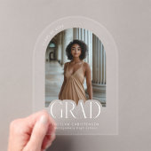 Modern Arch Foto Acryl Afstudeerder Aankondiging (Insitu (Draagbaar))