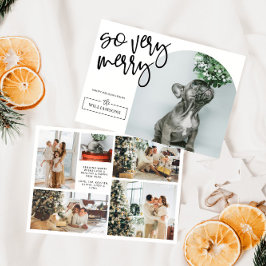 Modern Arch Foto Familie Kerstmis Feestdagenkaart