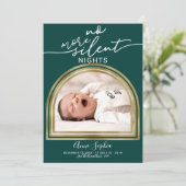 Modern Arch Frame Birth Announcement Feestdagenkaart (Staand voorkant)
