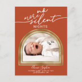 Modern Arch Frame Birth Announcement Feestdagenkaart (Voorkant)