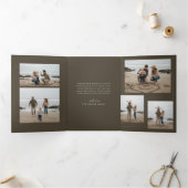 Modern Arch Geometric Beach Photo Family Christmas Drieluik Wenskaart (Binnen)