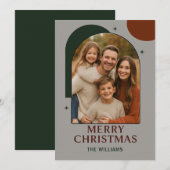 Modern Arch Geometrische Kerst Kaart (Voorkant / Achterkant)