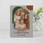 Modern Arch Geometrische Kerst Kaart (Staand voorkant)