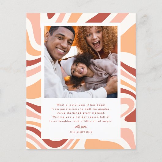 Modern Arch Groovy Kerstvakantie Foto Budget (Achterkant)