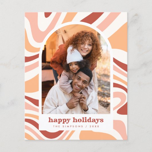 Modern Arch Groovy Kerstvakantie Foto Budget (Voorkant)