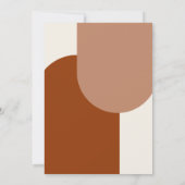 Modern Arch Groovy Retro Terracotta Wedding Kaart (Achterkant)