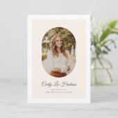 Modern Arch High School Photo Graduate Aankondiging (Staand voorkant)