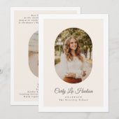 Modern Arch High School Photo Graduate Aankondiging (Voorkant / Achterkant)