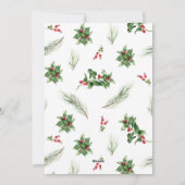 Modern Arch Holly Berry kerst Feestdagenkaart (Achterkant)