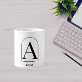 Modern Arch Initial Monogram Coffee Mug Koffiemok