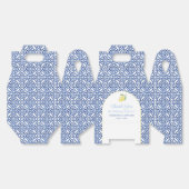 Modern Arch Italian Lemon Blue Tegels Wedding Bedankdoosjes (Ongevouwen)